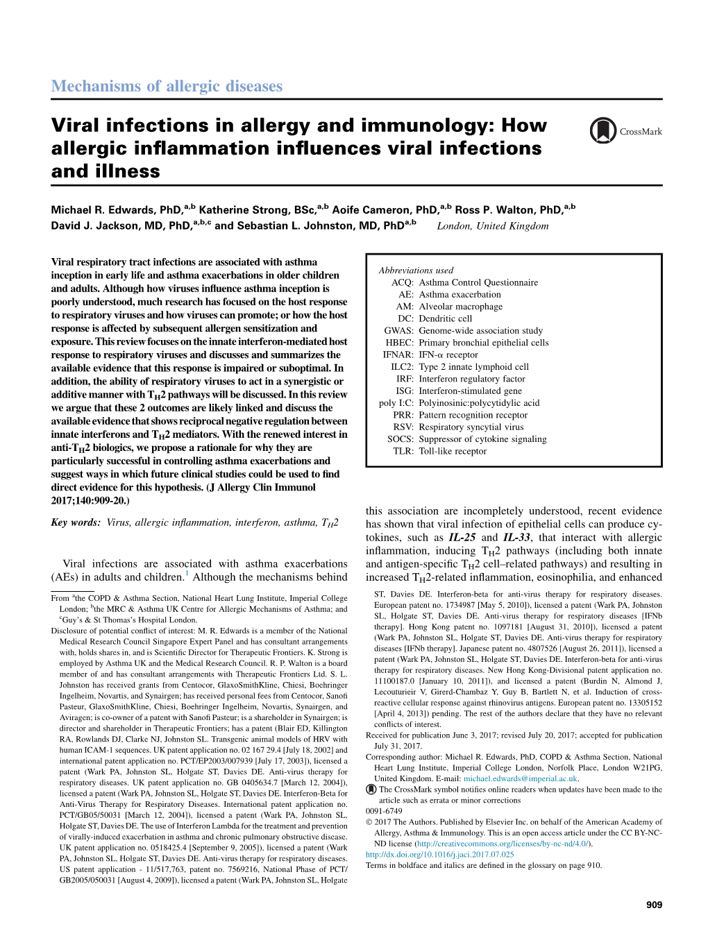 How Allergic Inflammation Influences Viral Infections and Illness