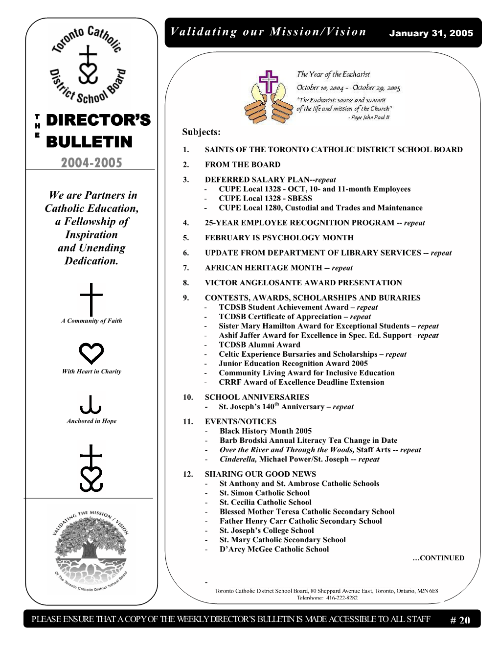 Director's Bulletin