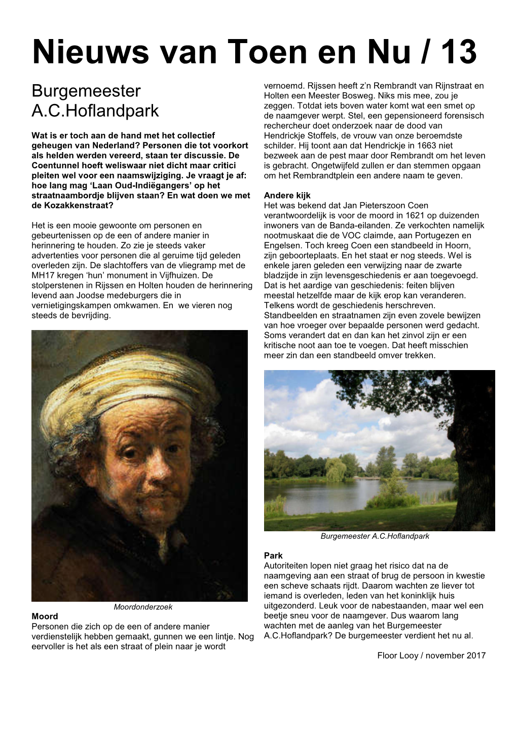 Burgemeester A.C.Hoflandpark