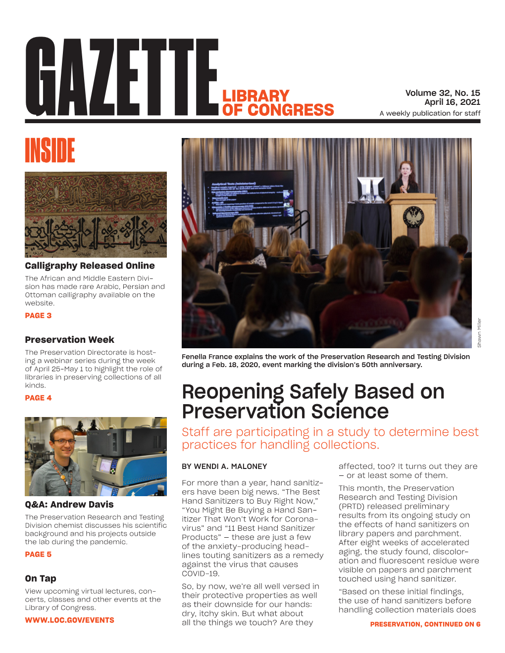 Weekly Gazette, April 16, 2021 Issue