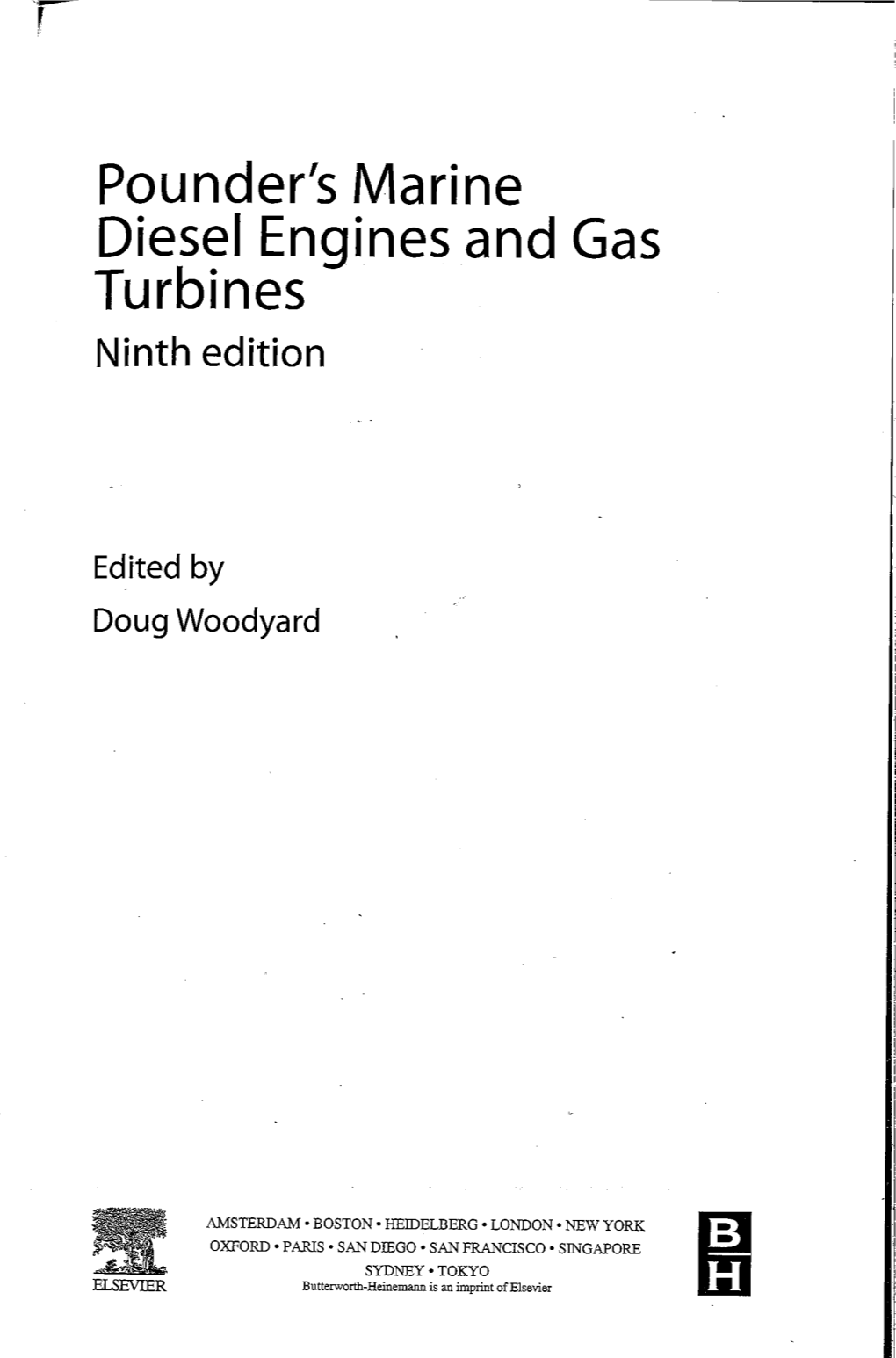Pounder's Marine Diesel Engines and Gas Turbines Ninth Edition