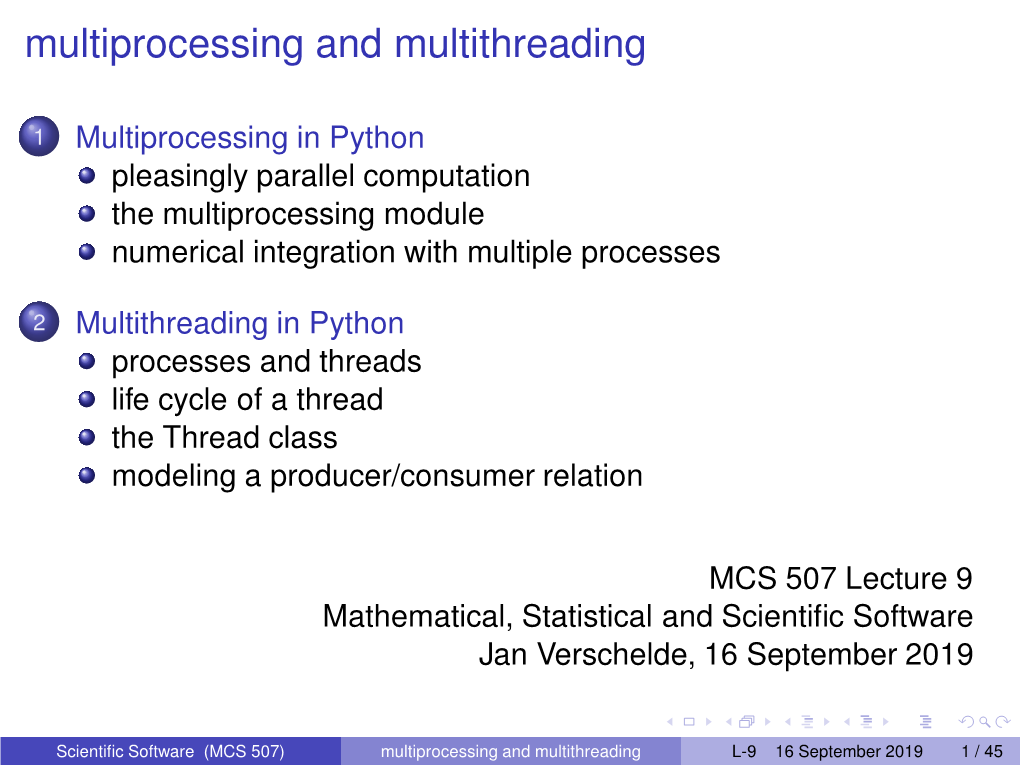 Multiprocessing and Multithreading