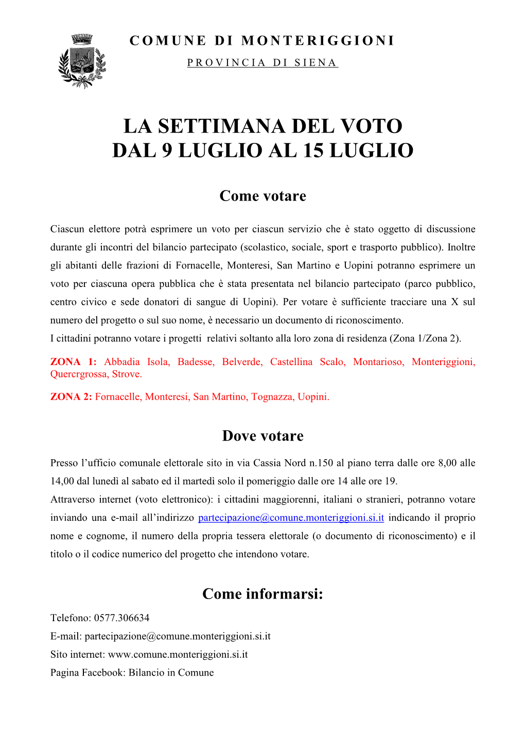 Istruzioni Voto