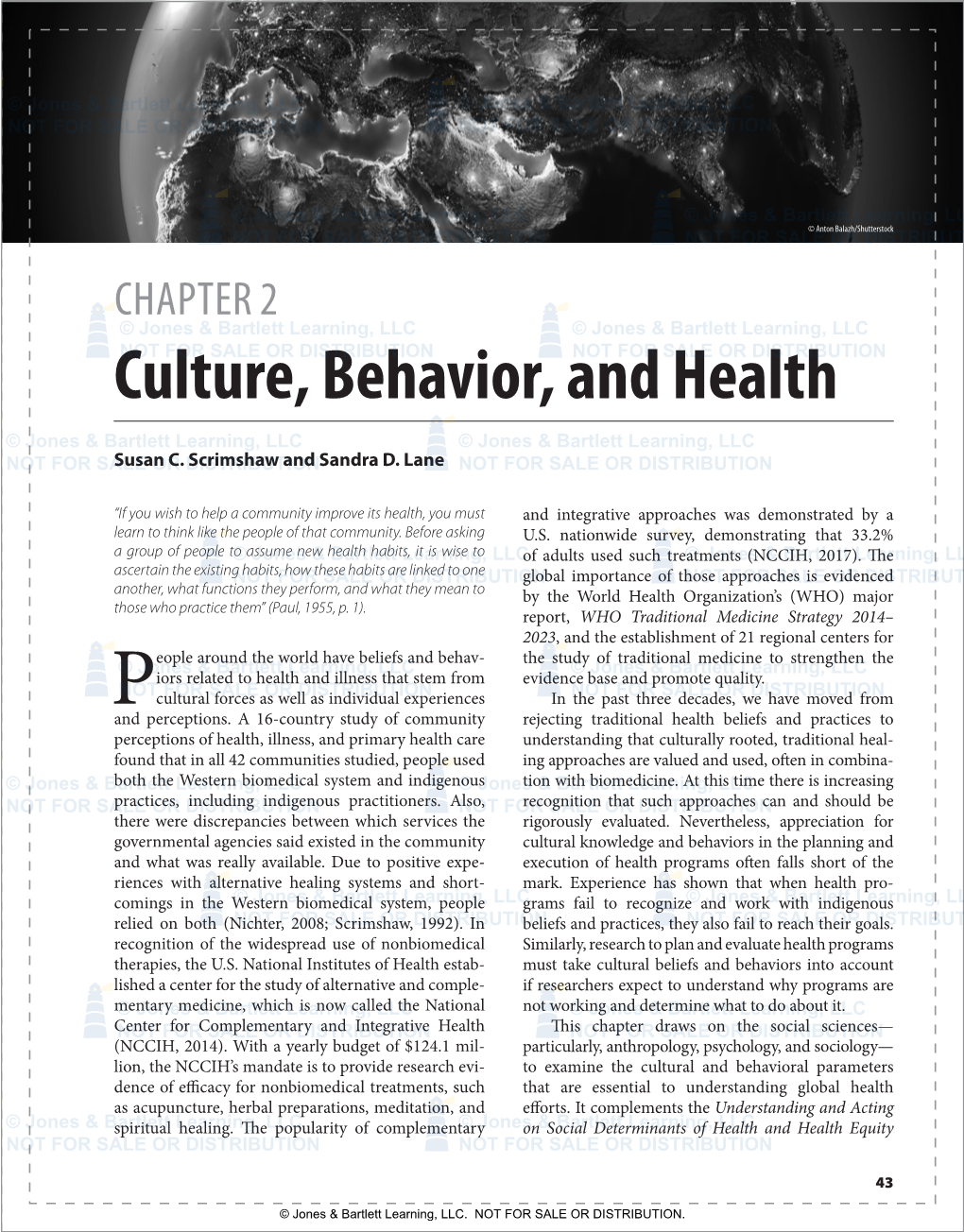 Culture, Behavior, and Health