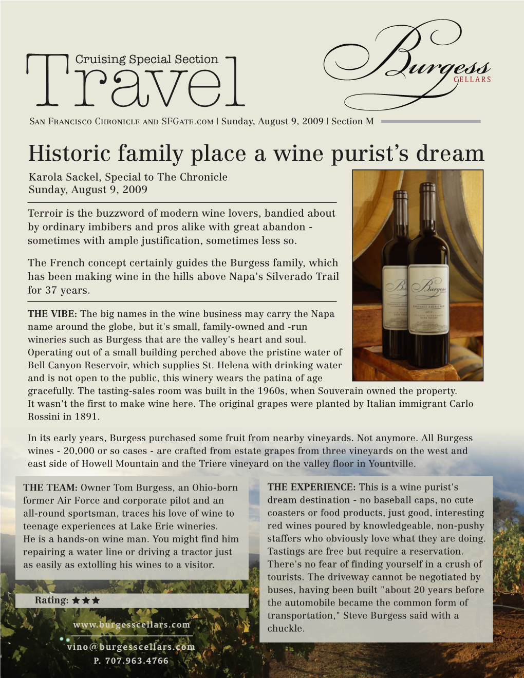 Historic Family Place a Wine Purist's Dream