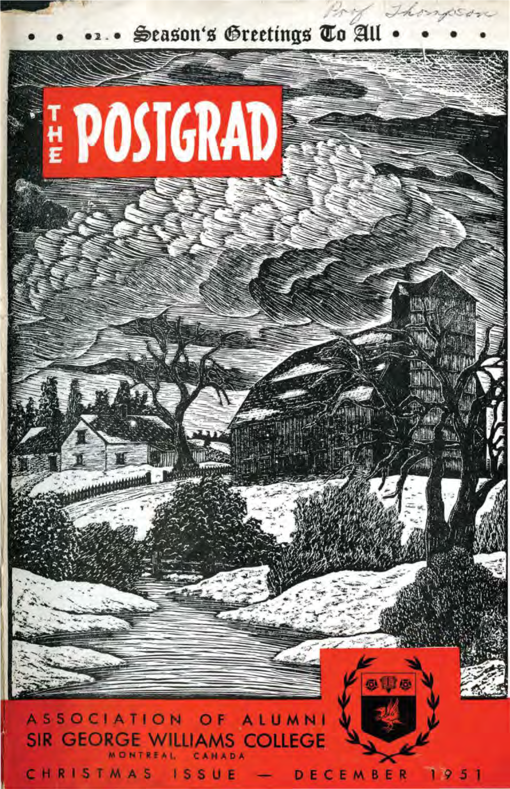 December 1951 EDITORIAL