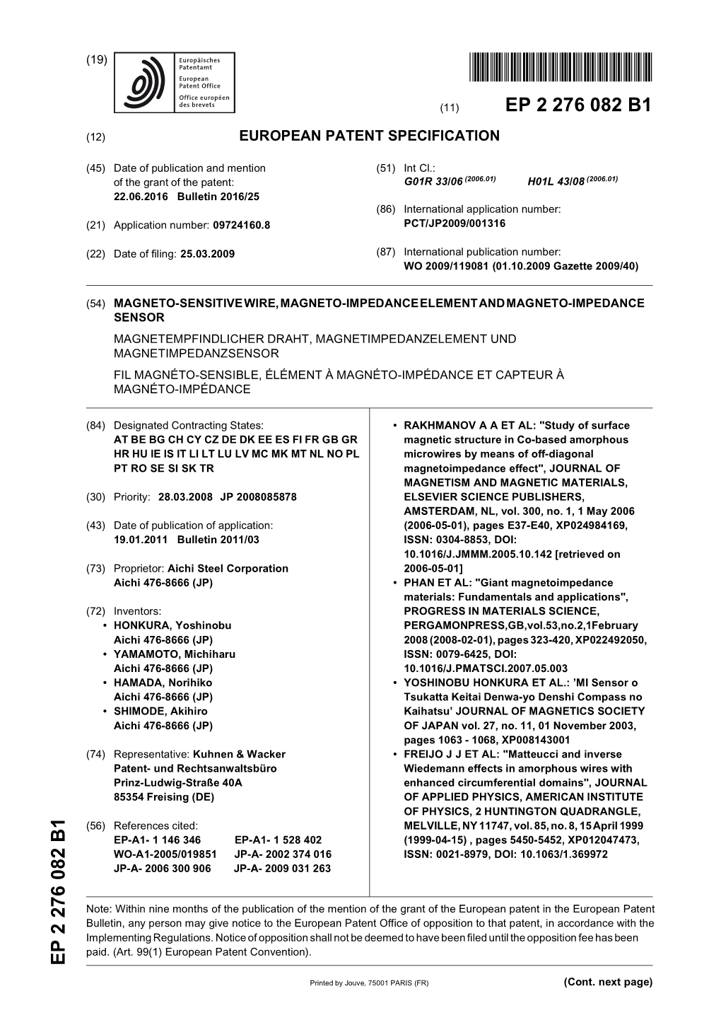 Magneto-Sensitive Wire, Magneto-Impedance Element and Magneto-Impedance Sensor