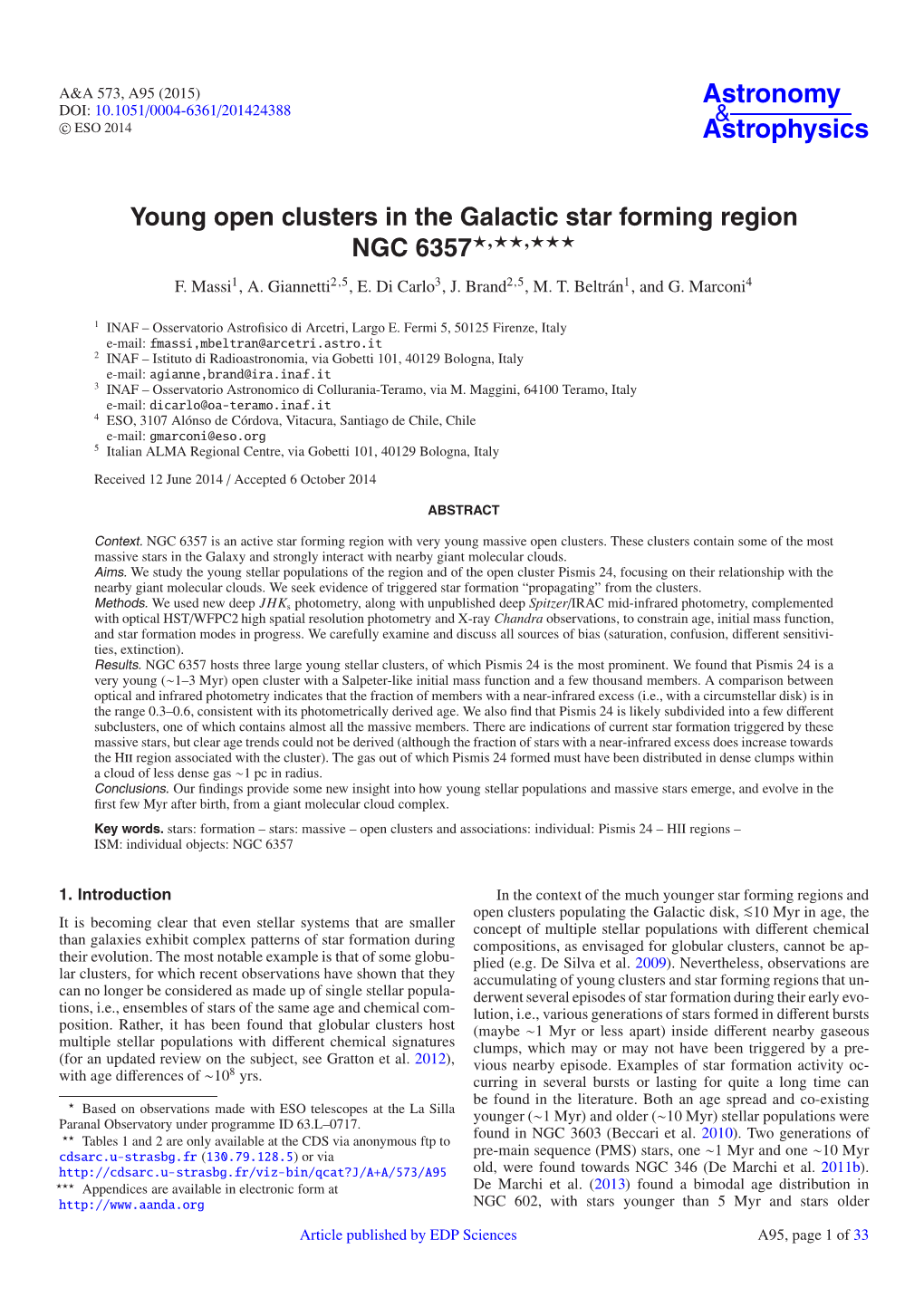 Young Open Clusters in the Galactic Star Forming Region NGC 6357�,��,�