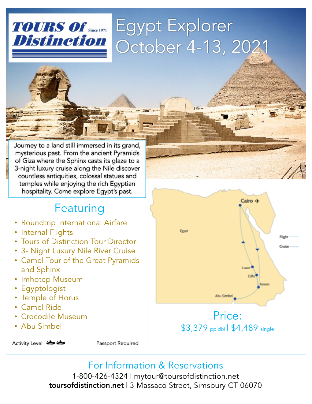 Egypt Explorer October 4-13, 2021