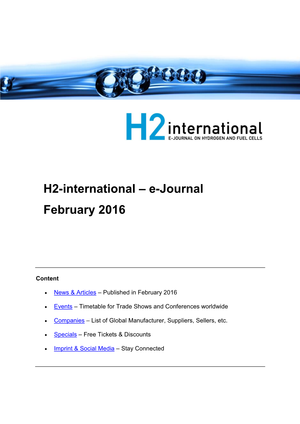 E-Journal February 2016