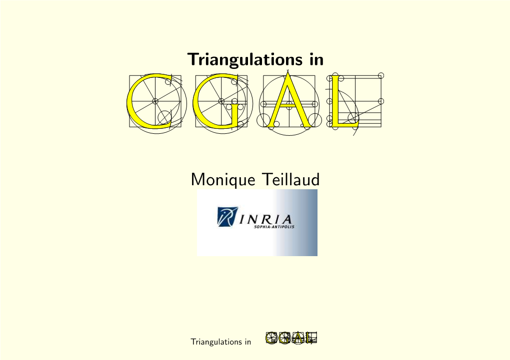 Triangulations in Monique Teillaud