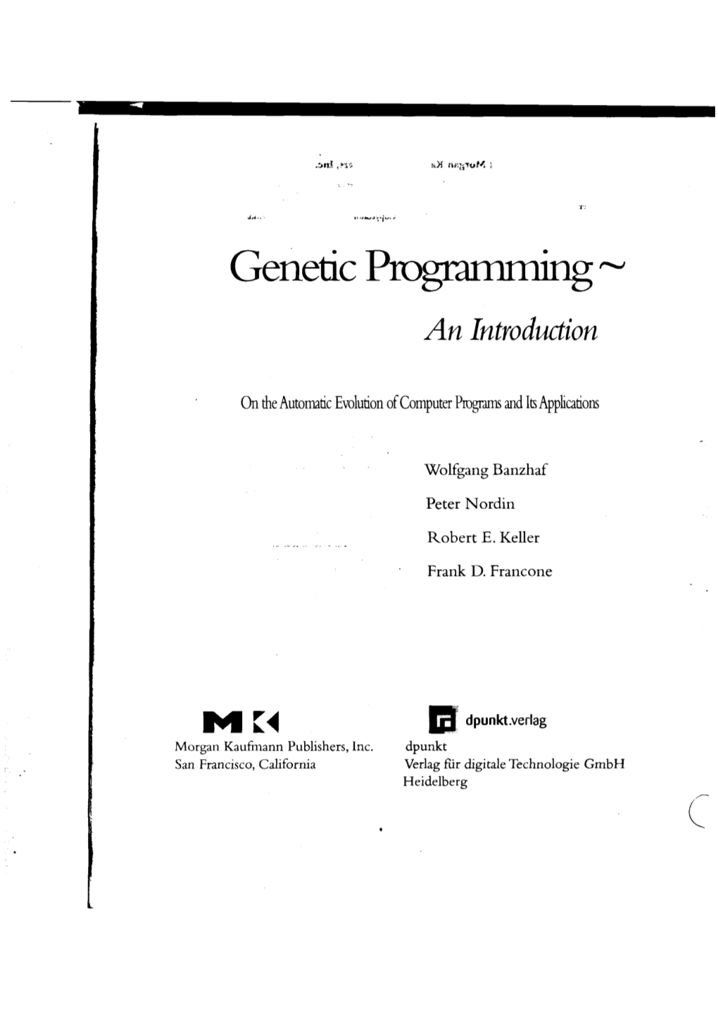 Genetic Programming an Introduction