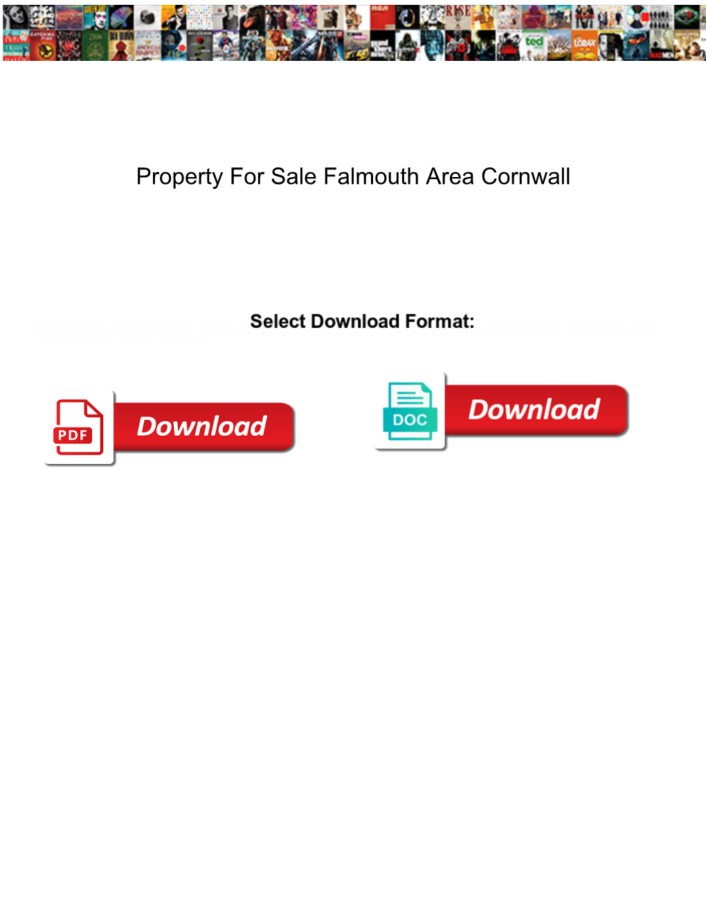 Property for Sale Falmouth Area Cornwall