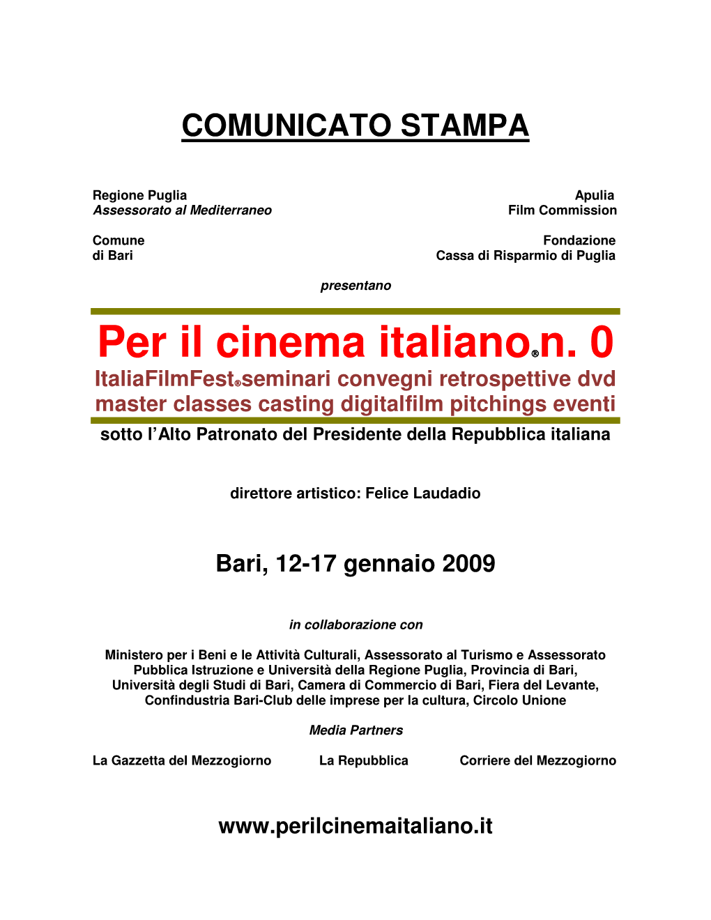 Per Il Cinema Italiano®N. 0