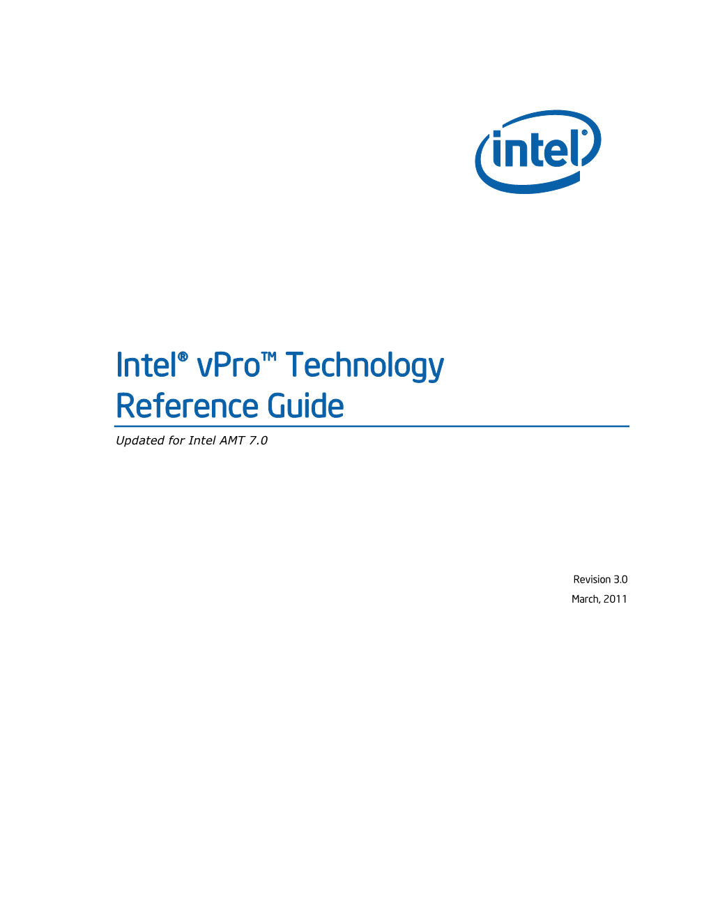 Intel® Vpro™ Technology Reference Guide