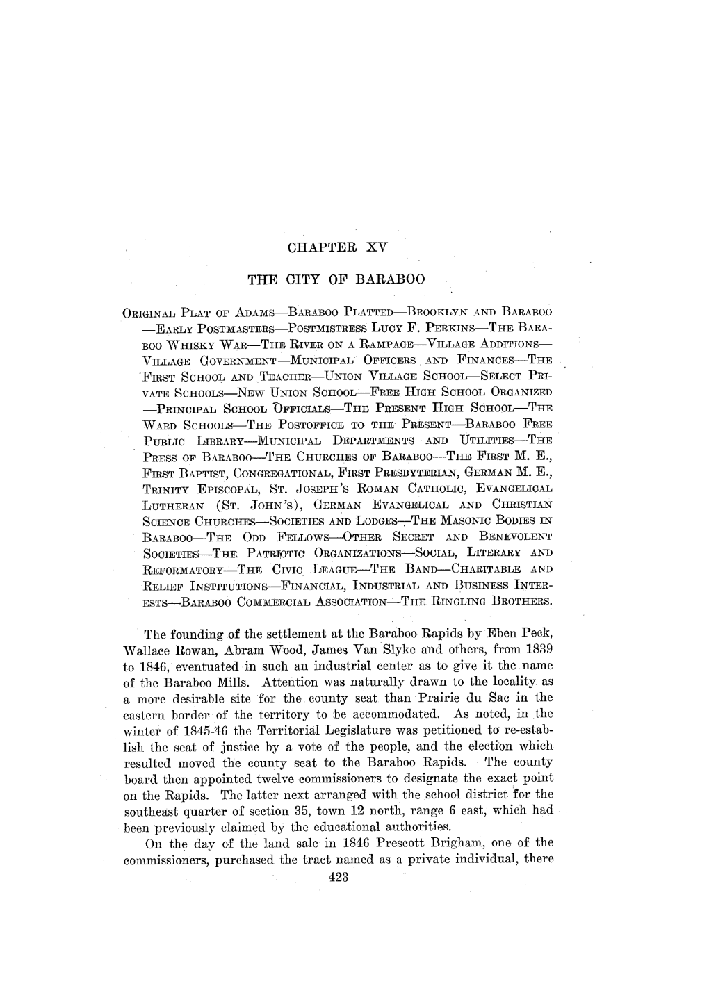 Chapter XV the City of Baraboo (A Standard History of Sauk County