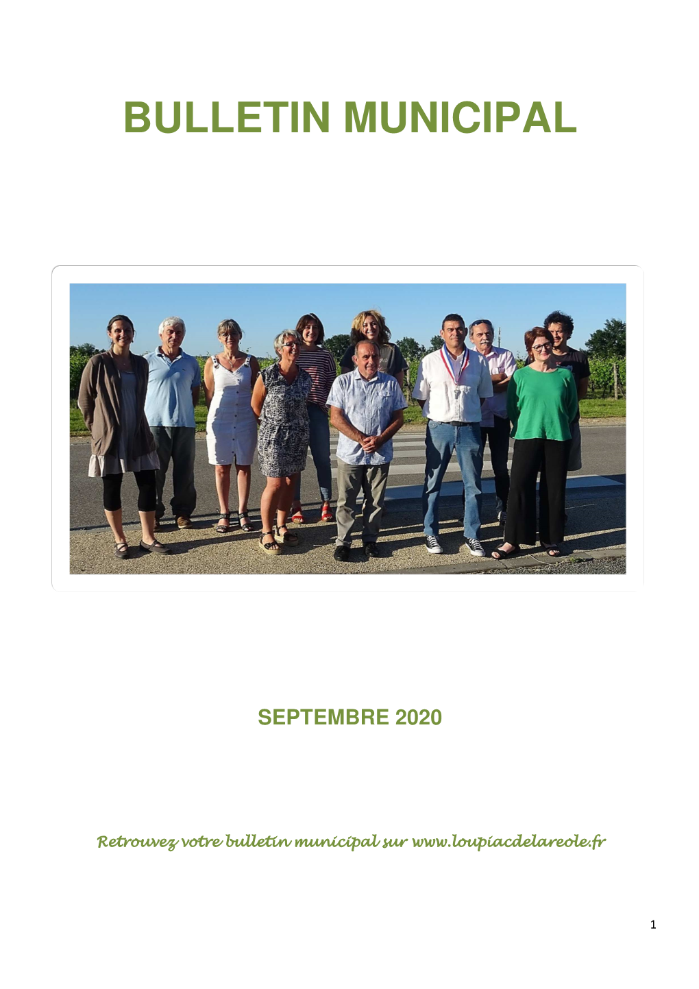 Bulletin 2020.01 Septembre