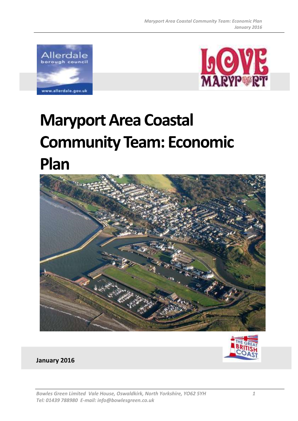 Maryport Area Coastal Community Team: Economic Plan January 2016