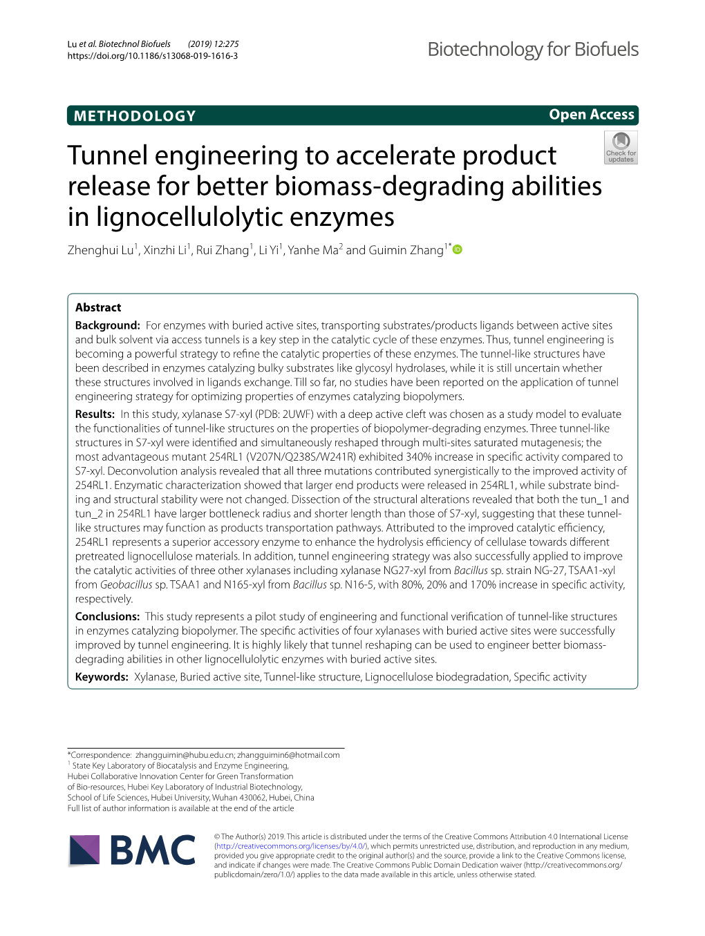 Tunnel Engineering to Accelerate Product Release for Better Biomass