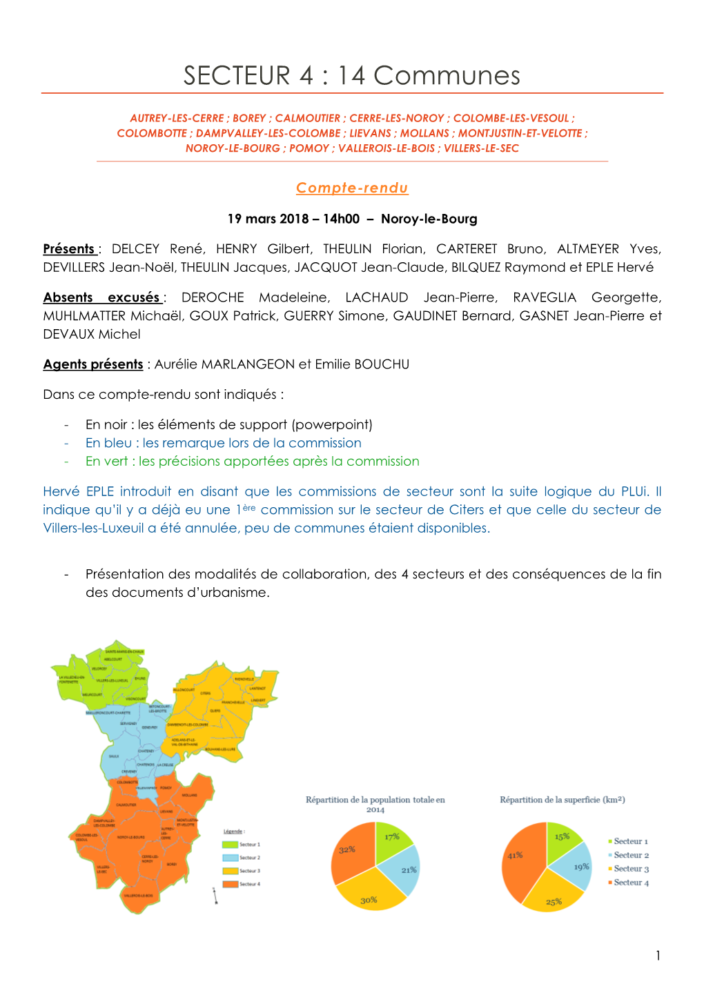 SECTEUR 4 : 14 Communes