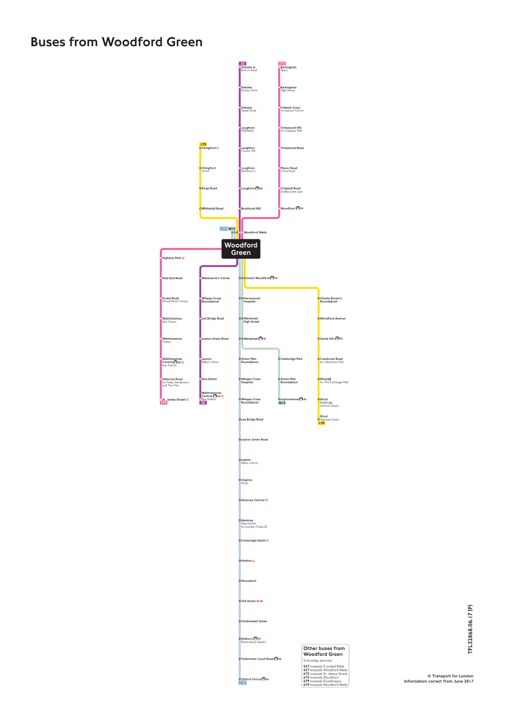 Buses from Woodford Green