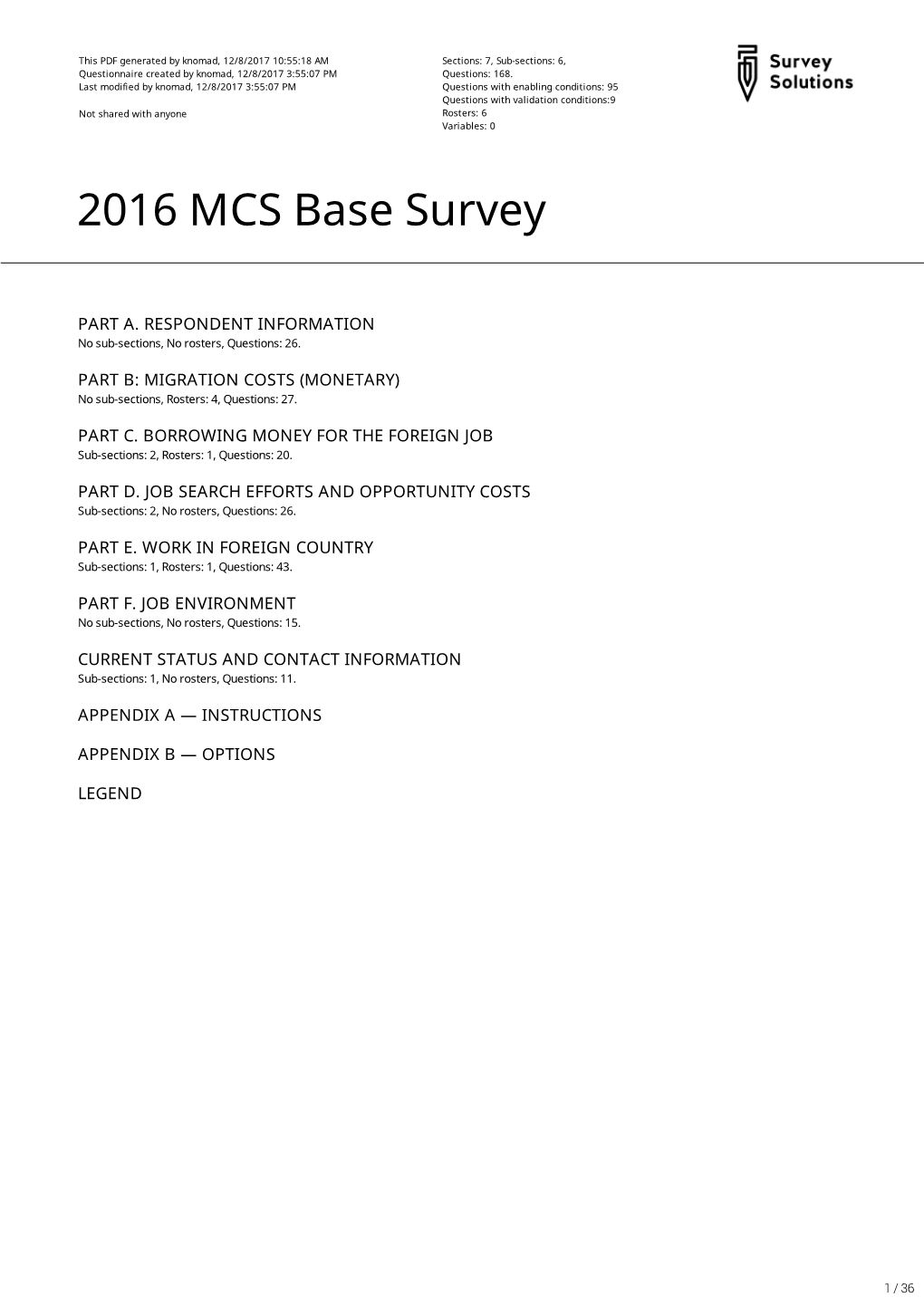 2016 MCS Base Survey