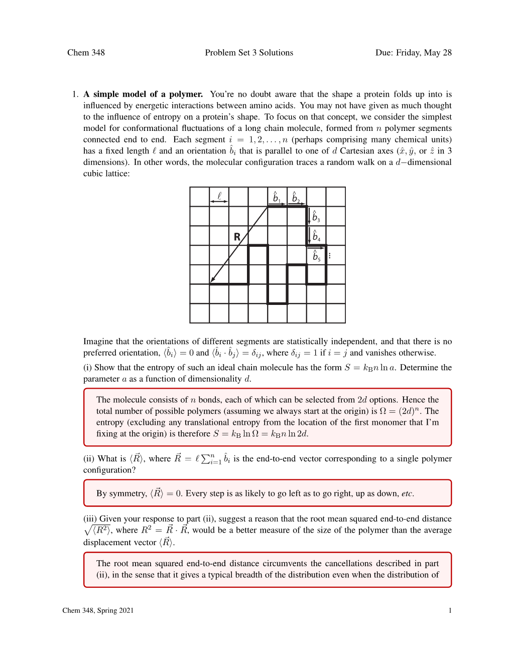 Chem 348 Problem Set 3 Solutions Due: Friday, May 28 1. a Simple