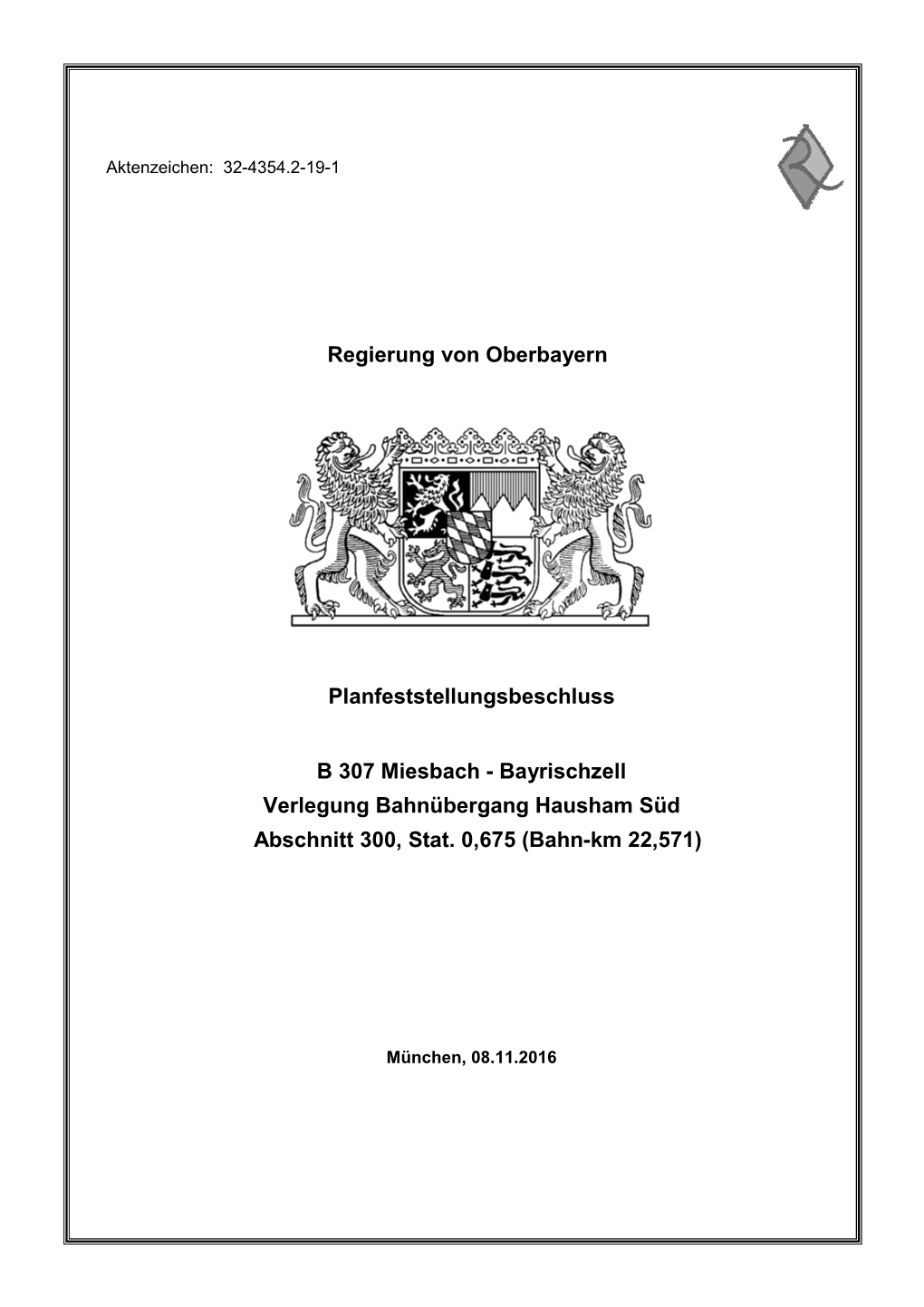 Regierung Von Oberbayern Planfeststellungsbeschluss B 307