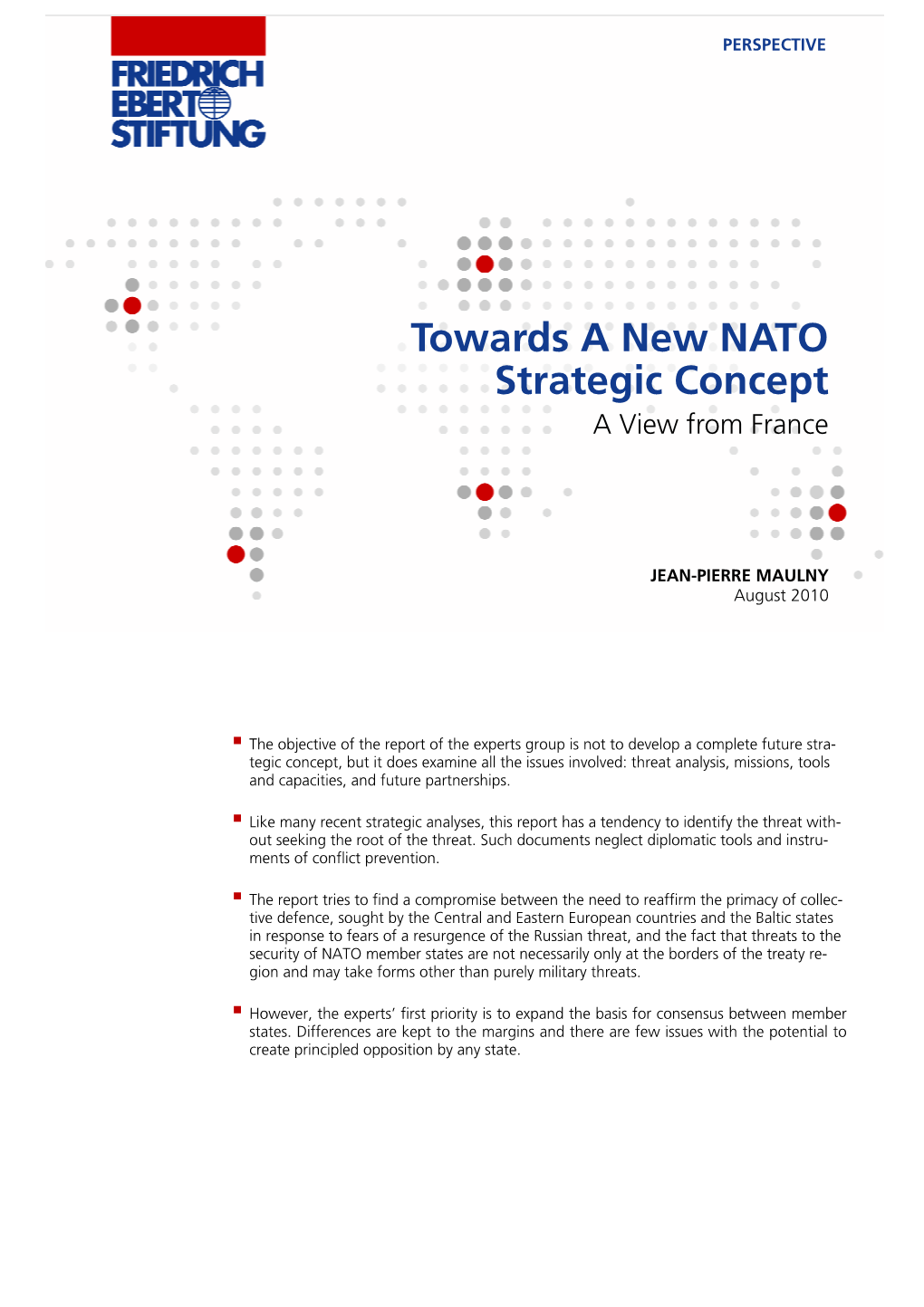 Towards a New NATO Strategic Concept a View from France