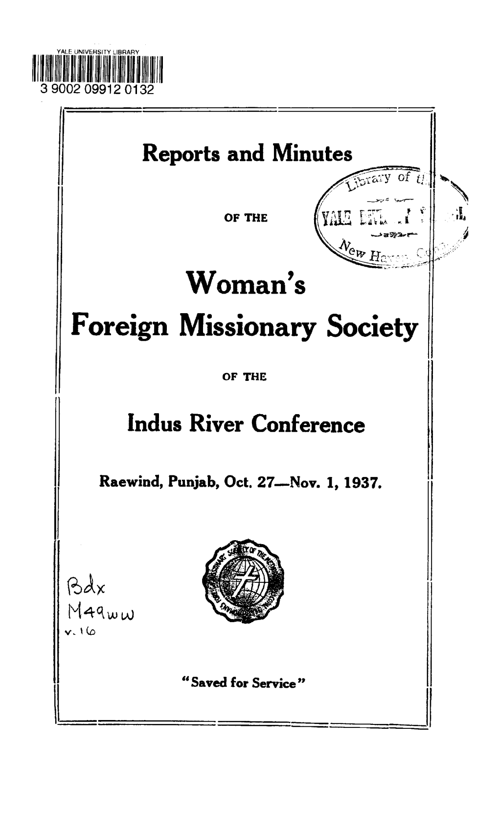 Woman's Foreign Missionary Society." 7