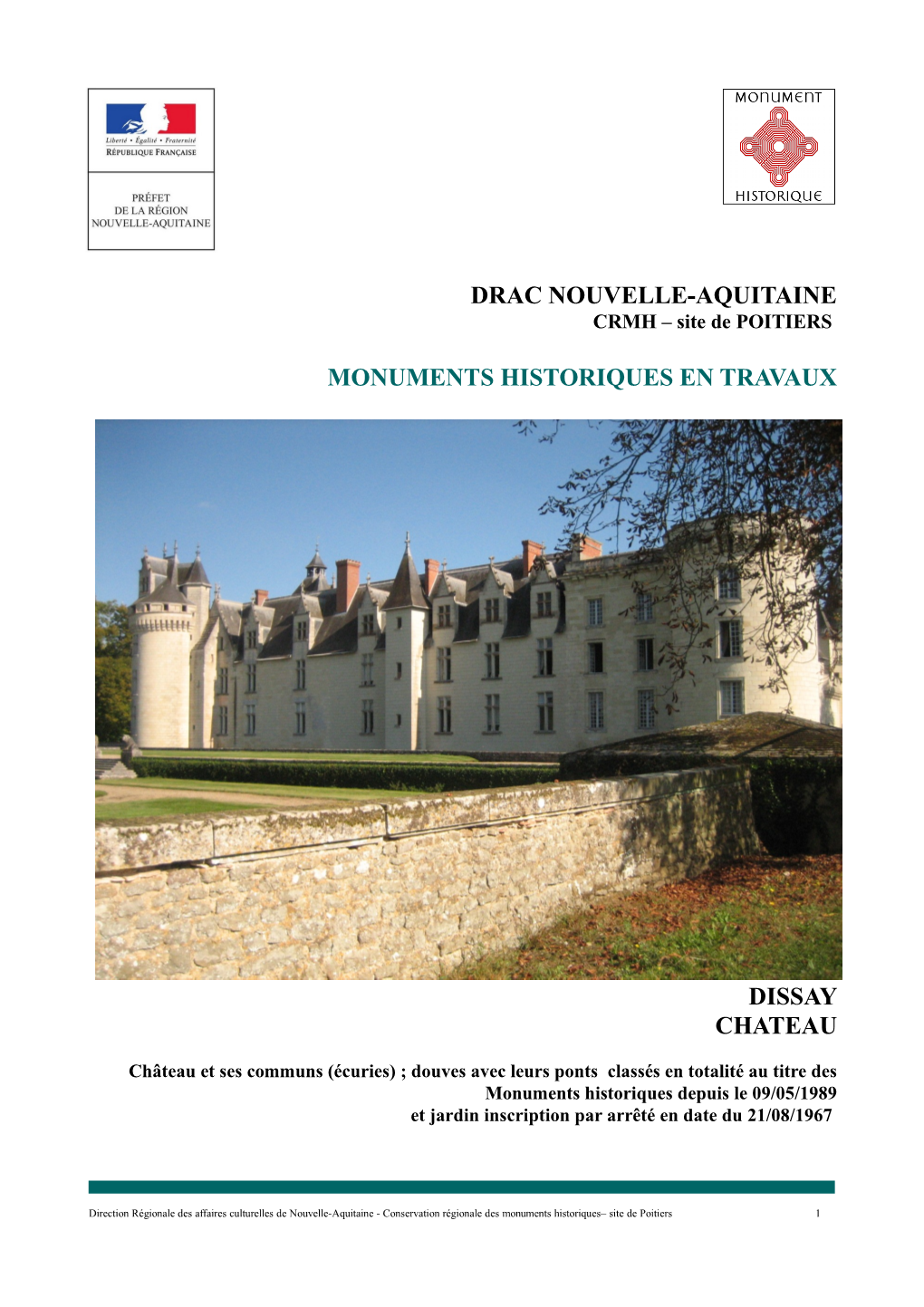 Drac Nouvelle-Aquitaine Monuments Historiques En