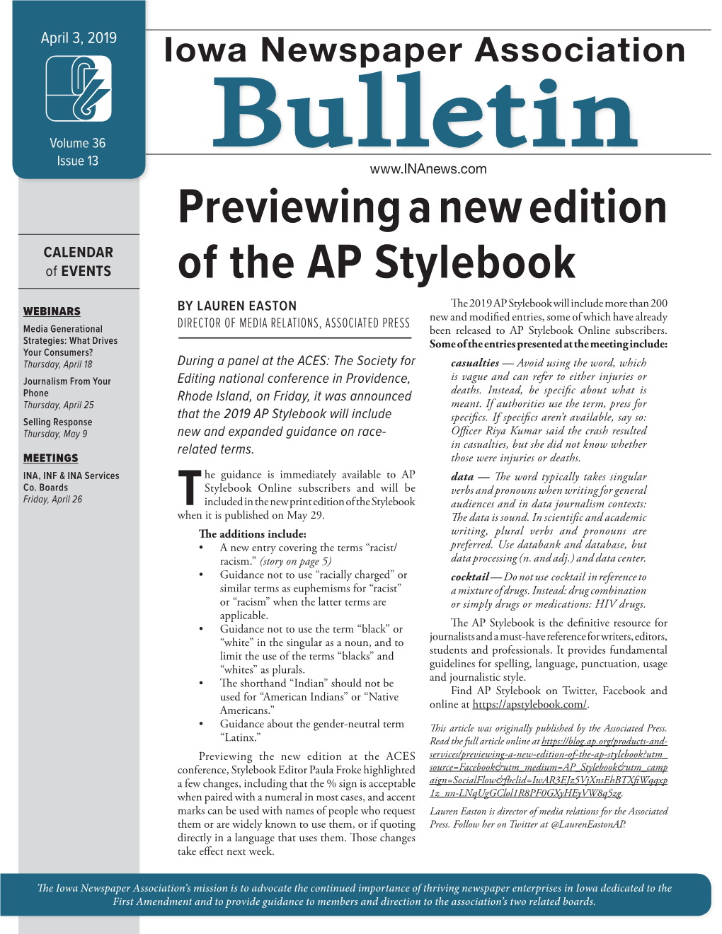 Previewing a New Edition of the AP Stylebook