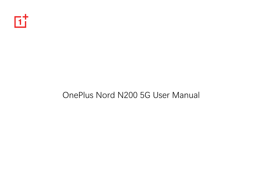 Oneplus Nord N200 5G User Manual