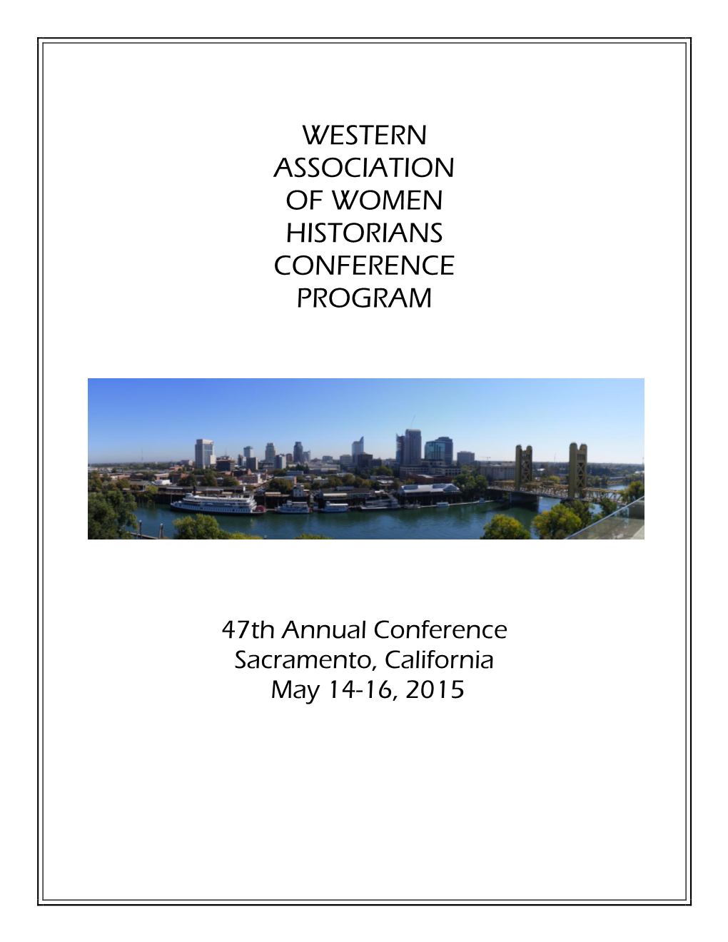 Western Association of Women Historians Conference Program