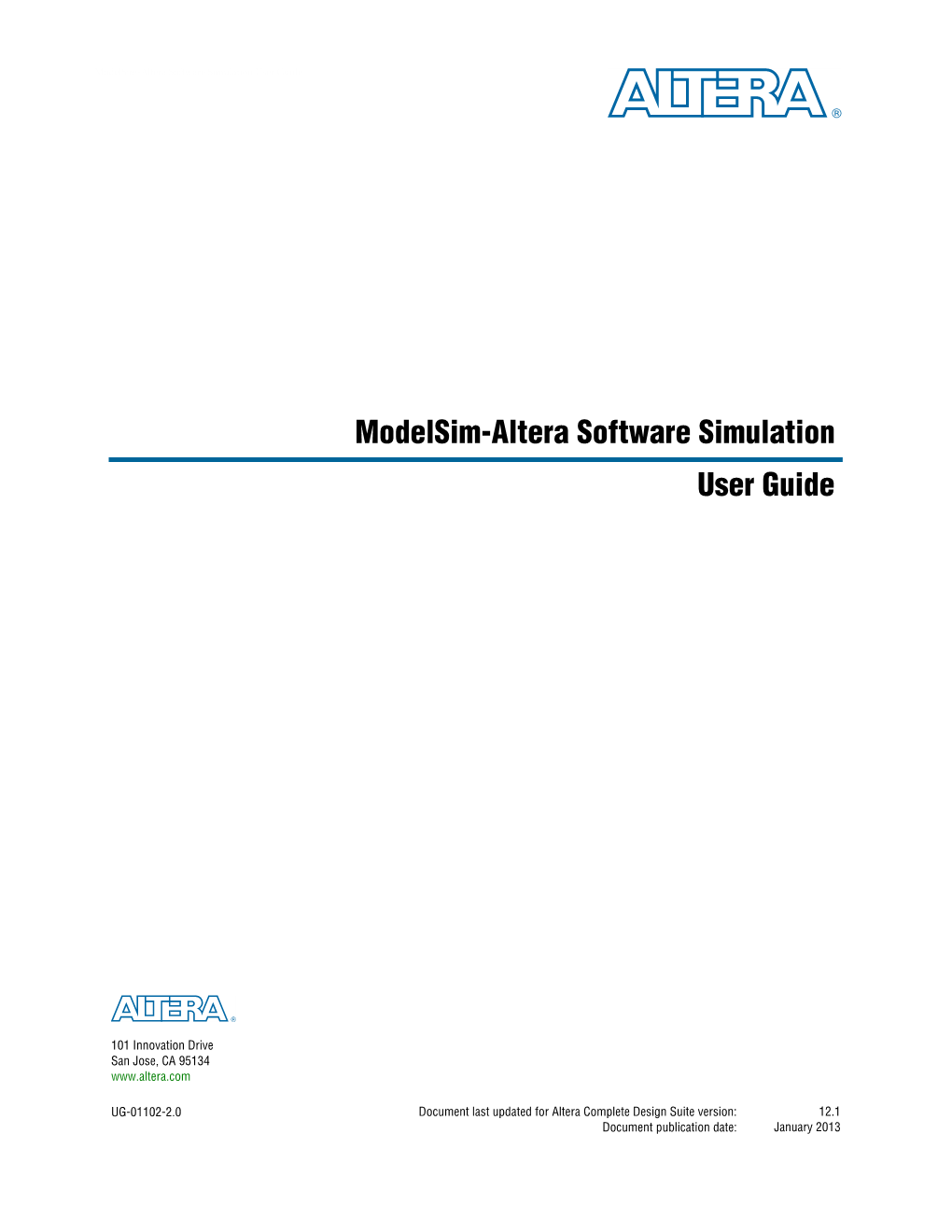 Modelsim-Altera Software Simulation User Guide