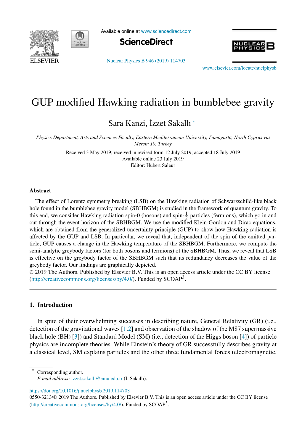 GUP Modified Hawking Radiation in Bumblebee Gravity