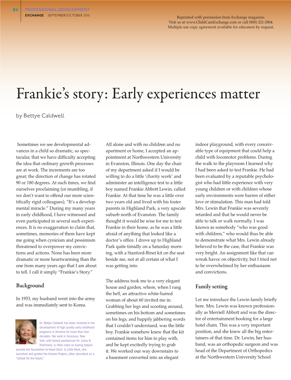Frankie's Story