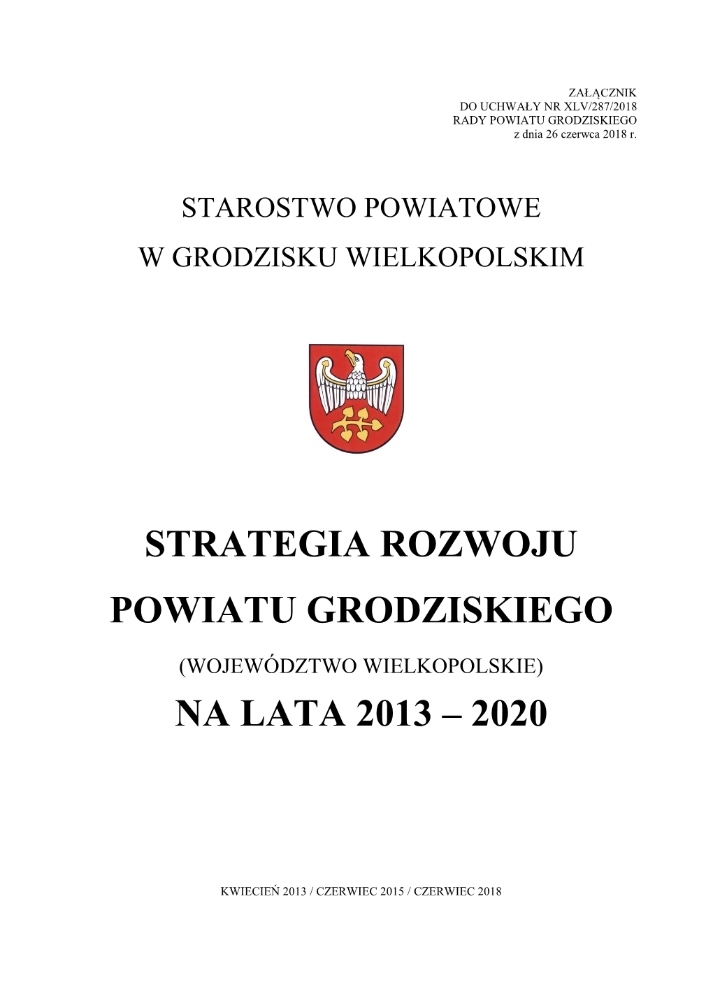 Strategia Rozwoju Powiatu Grodziskiego Na Lata 2013