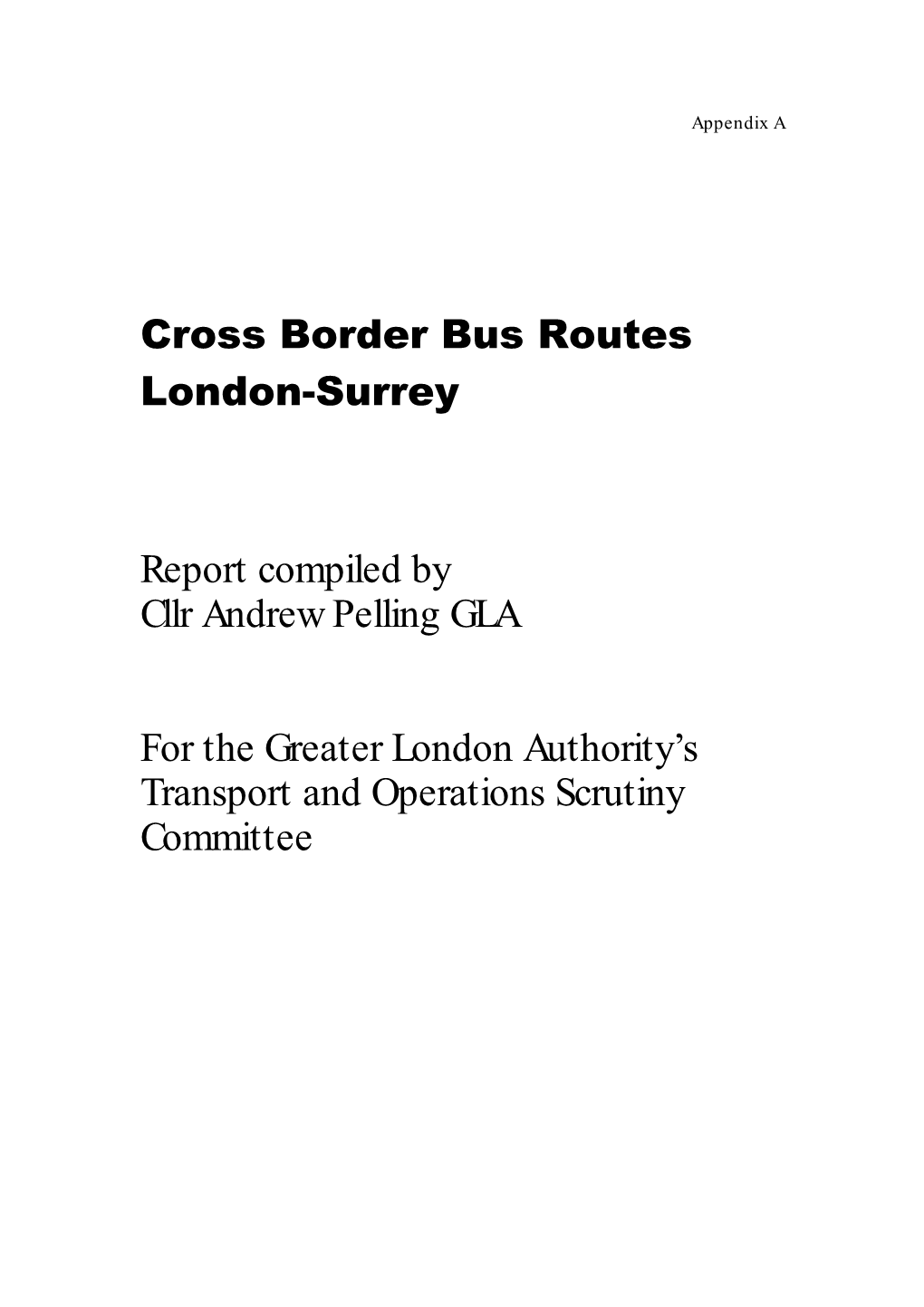 Cross Border Bus Routes London-Surrey