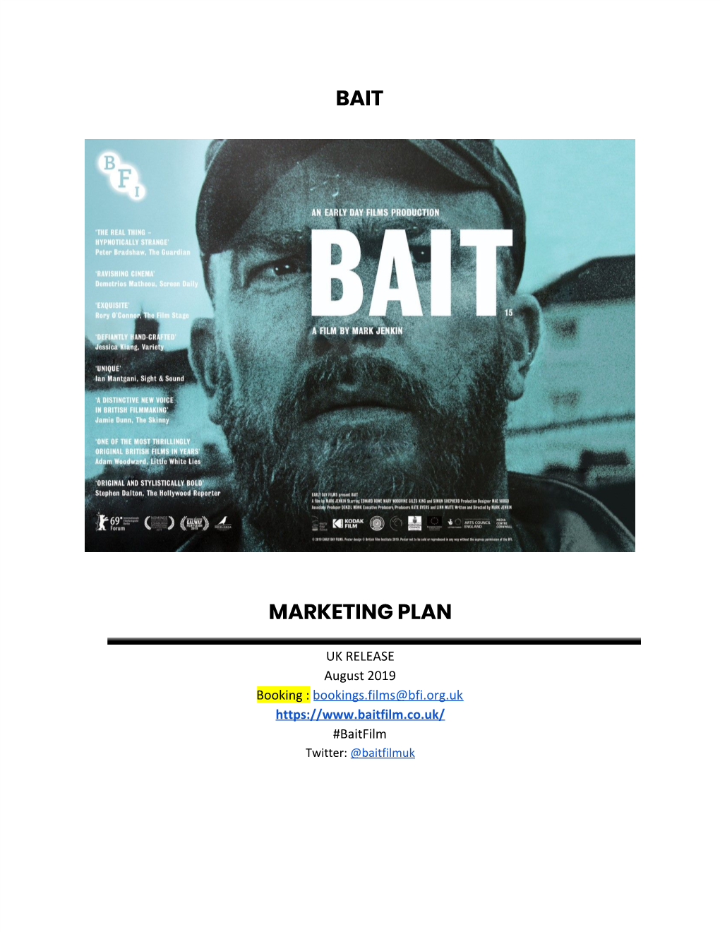 Bait Marketing Plan