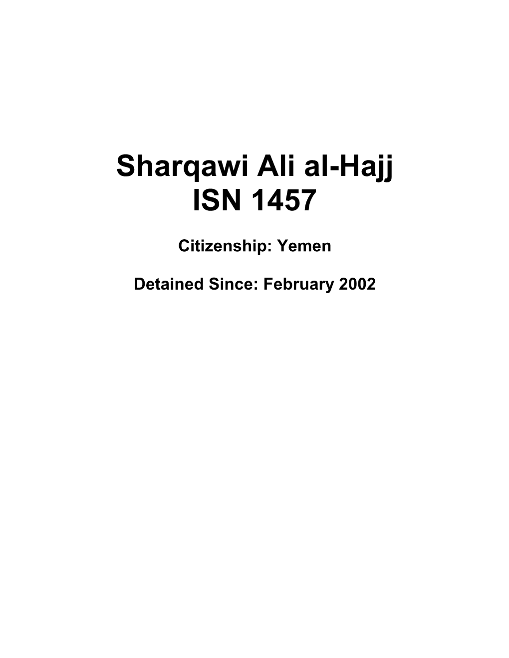 Sharqawi Abdu Ali Al Hajj, Civil Action No 09-745 (RCL), June 8, 2011