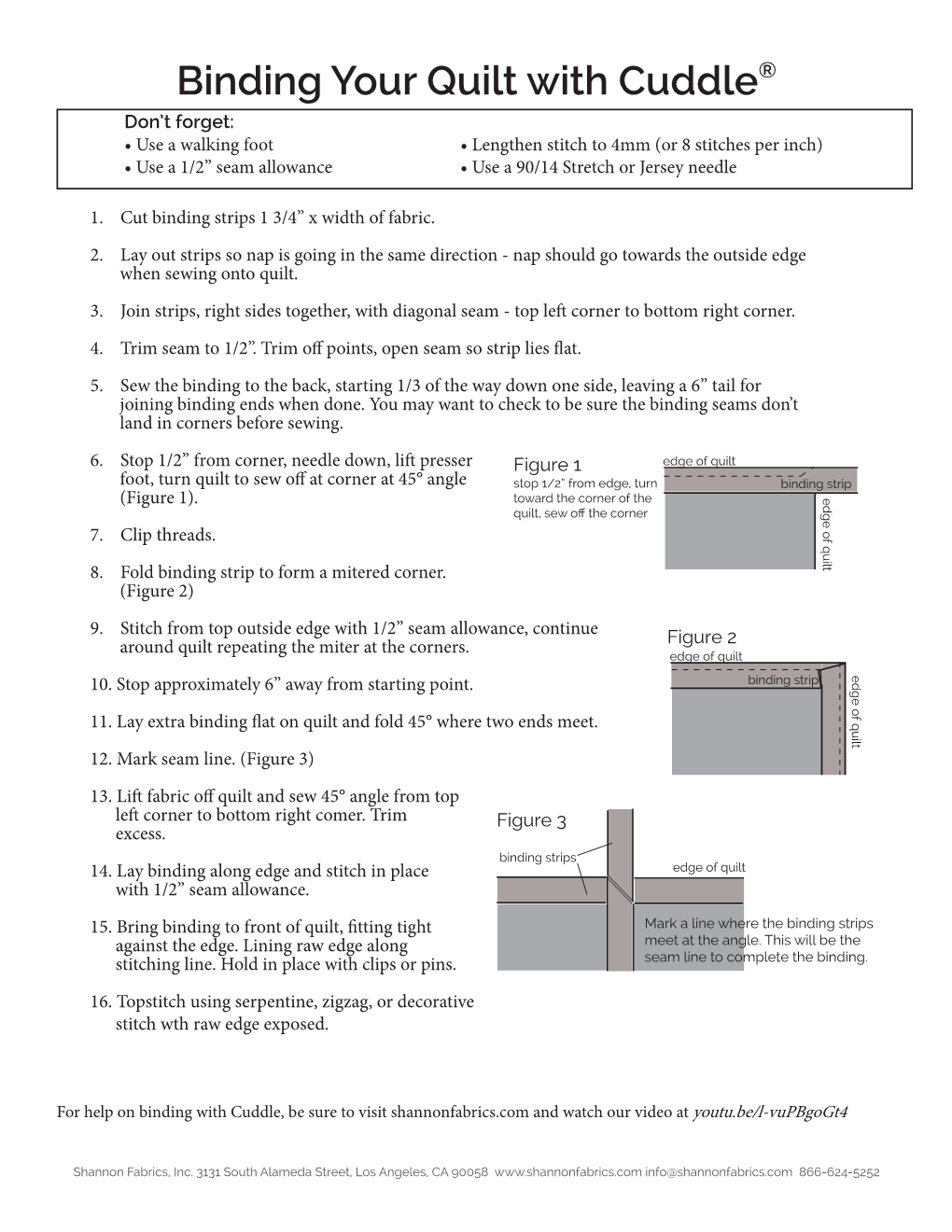 Binding Your Quilt with Cuddle®