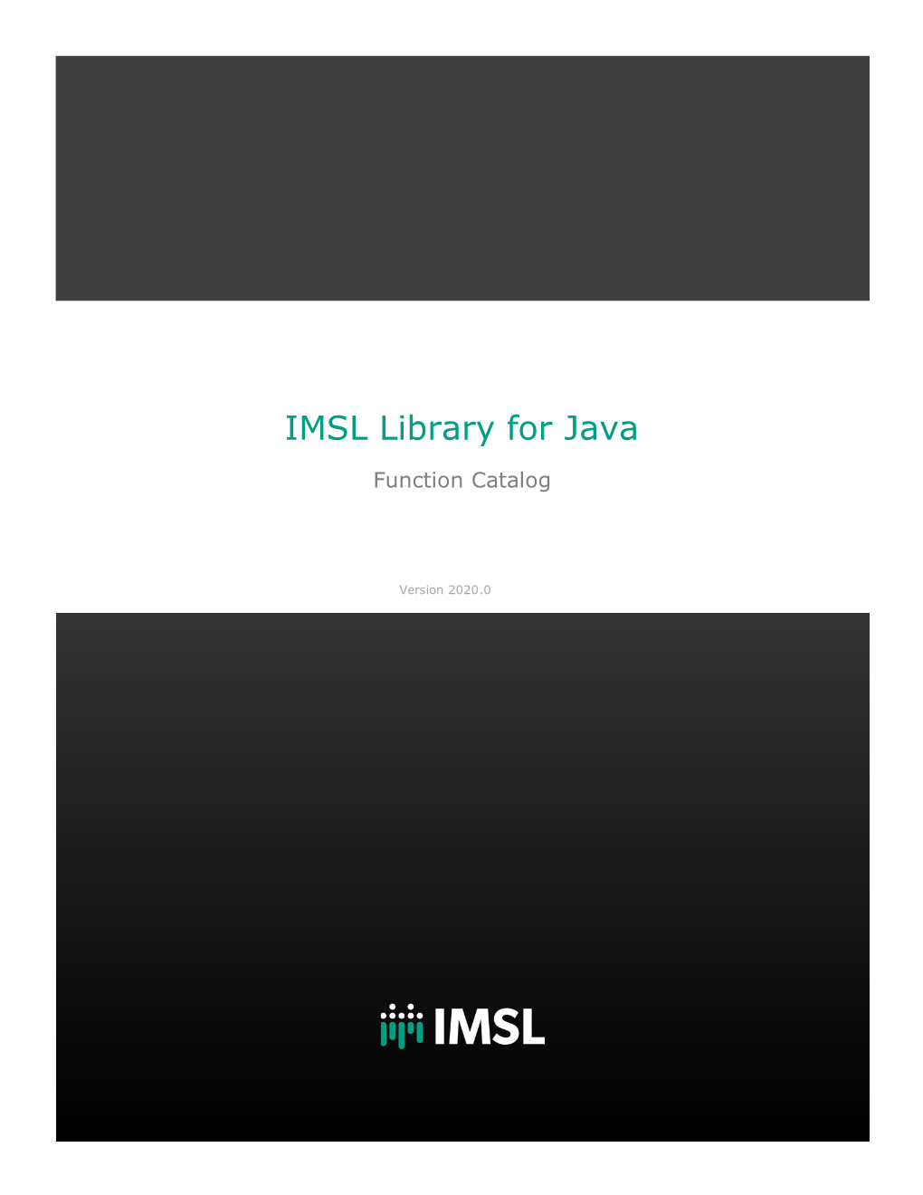 IMSL Library for Java