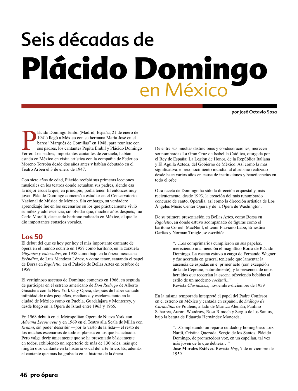 Plácido Domingo En México