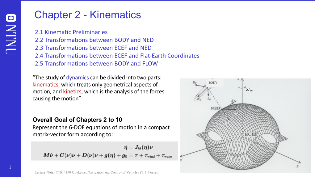 Chapter 2 - Kinematics