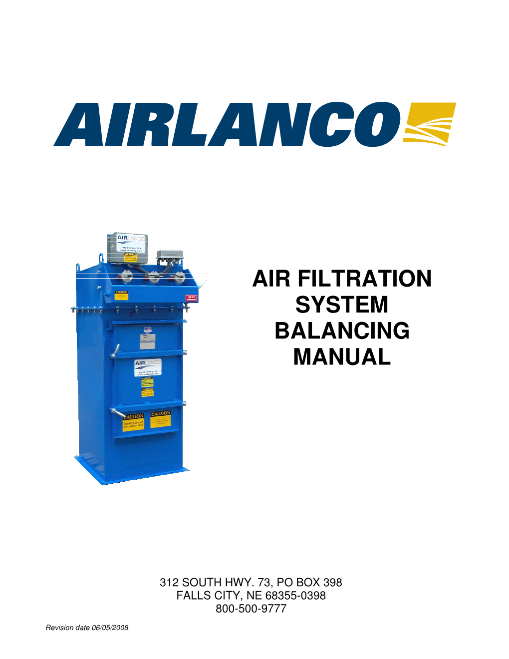 Air Filtration System Balancing Manual