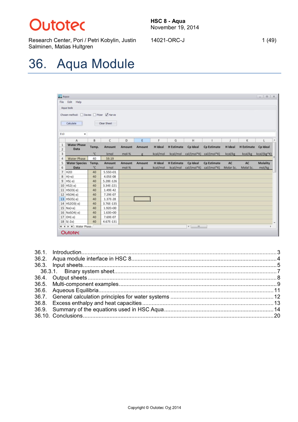 36. Aqua Module