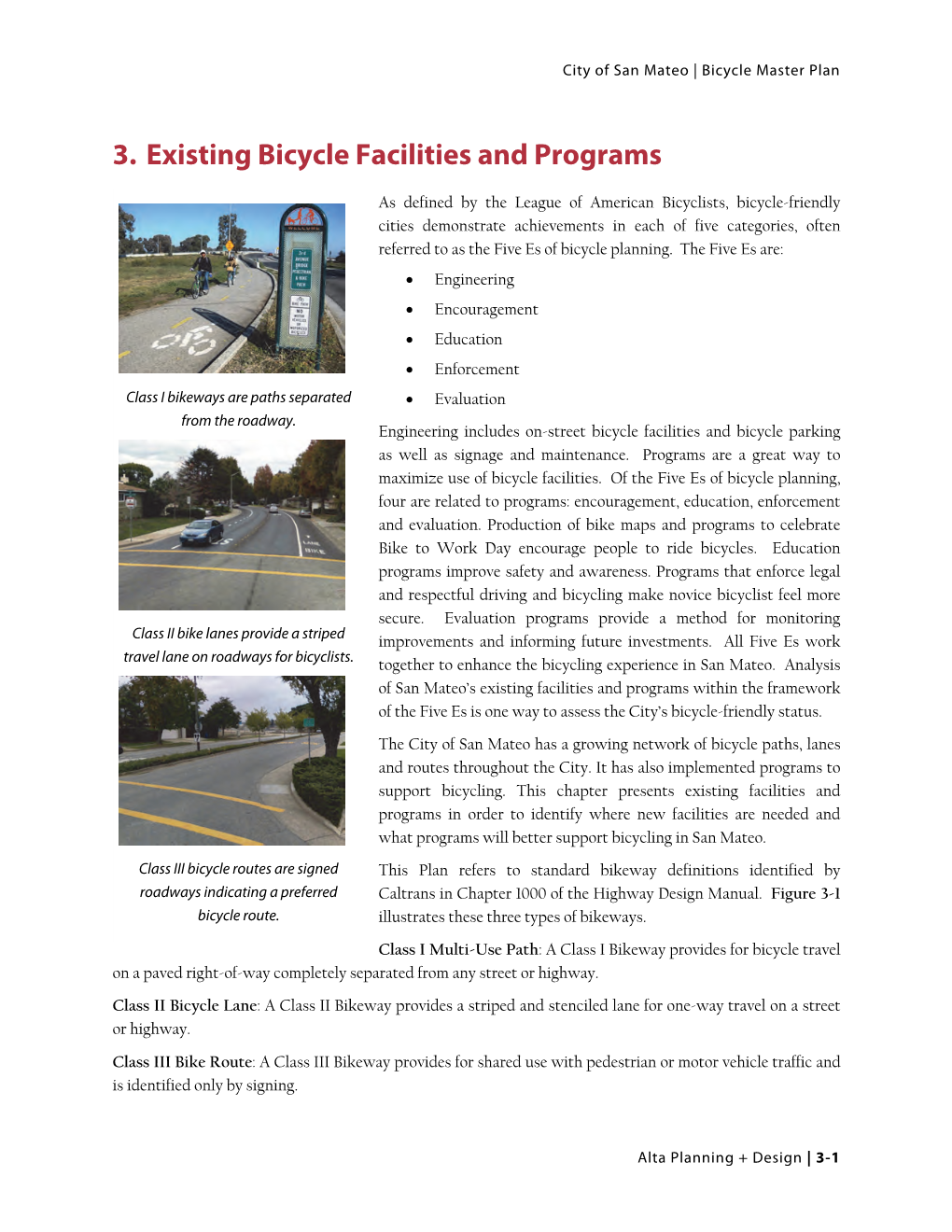 3. Existing Bicycle Facilities and Programs