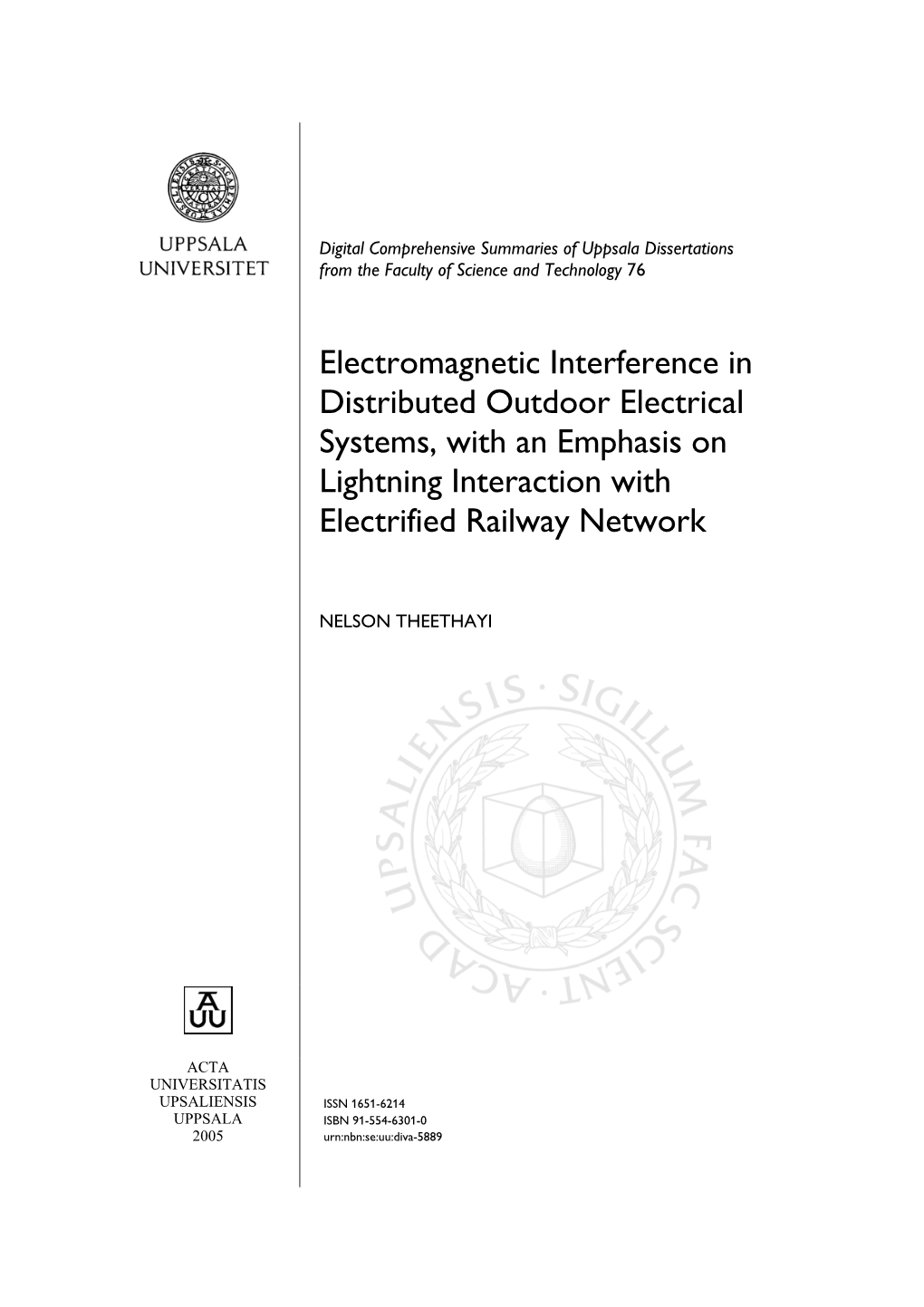 Electromagnetic Interference in Distributed Outdoor Electrical