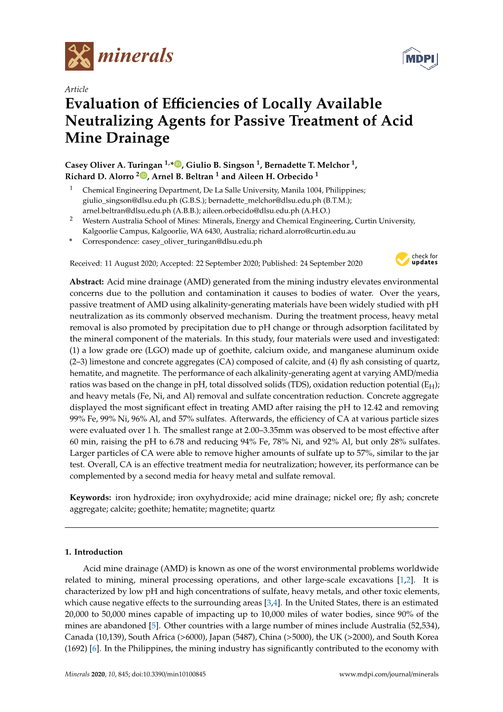 Evaluation of Efficiencies of Locally Available Neutralizing Agents For